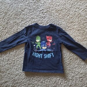 Old Navy Toddler Boys Night Shift Graphic Long Sleeve Tee Blue Size 3T